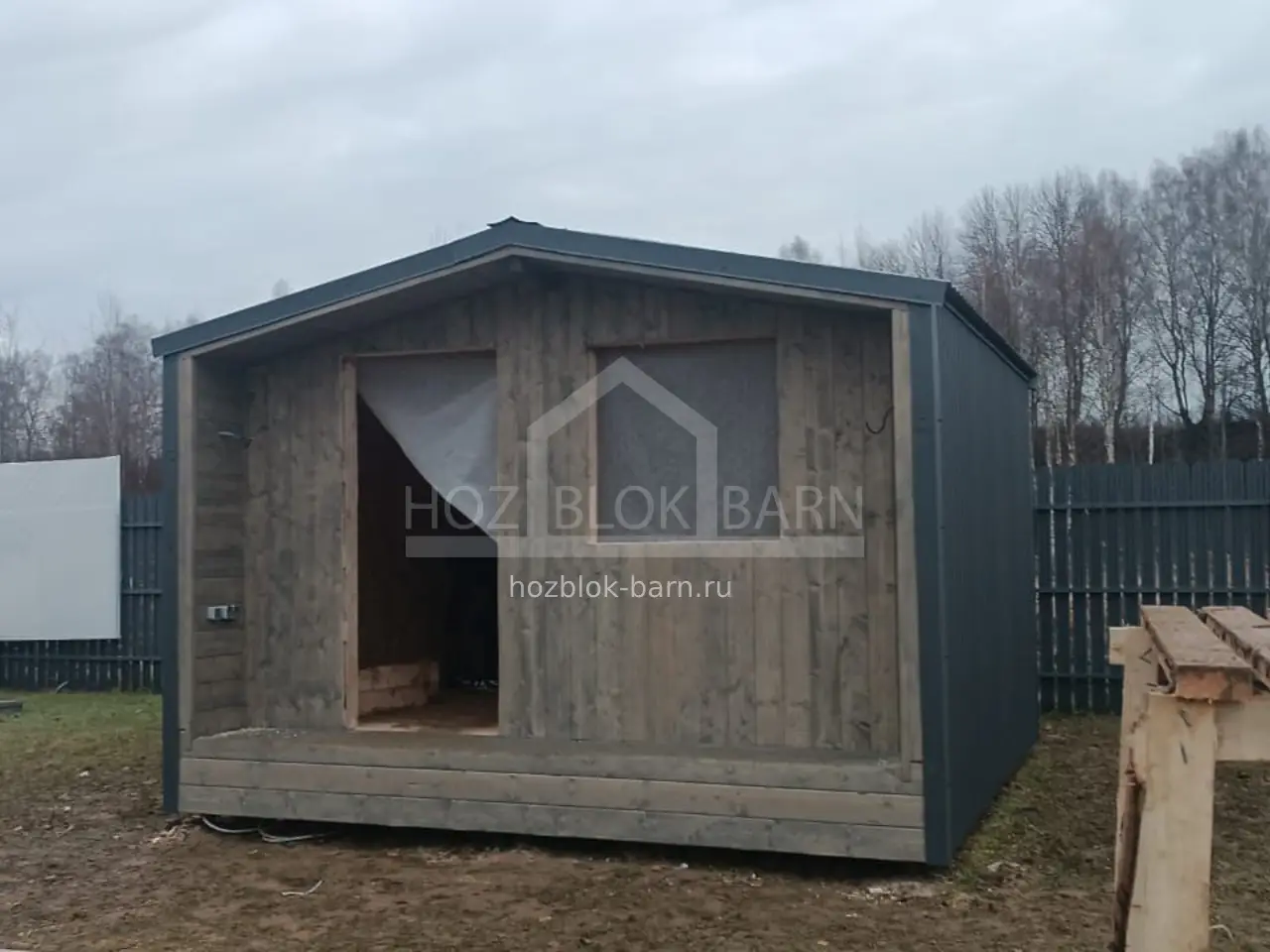 Хозблок в Москве и Московской области в стиле барн